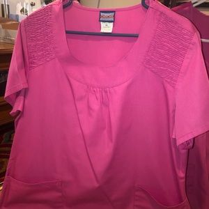 Ladies pink scrub tops